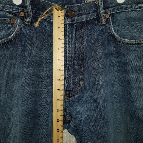 Ralph Lauren Polo Whiskered Distressed Mens Straight Leg Jeans Label Size 36x32* - Picture 9 of 15